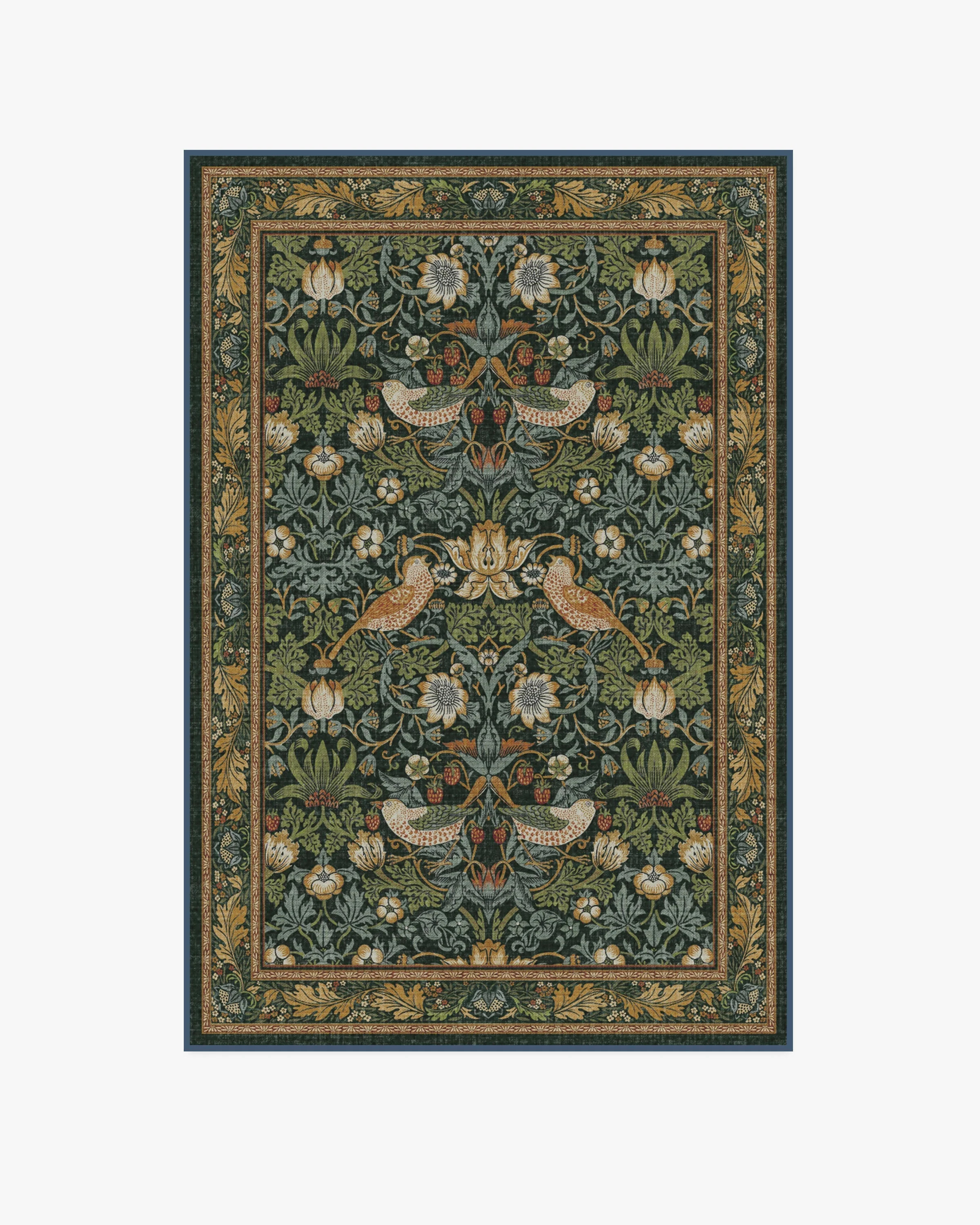 Strawberry Thief Indigo Rug | Ruggable