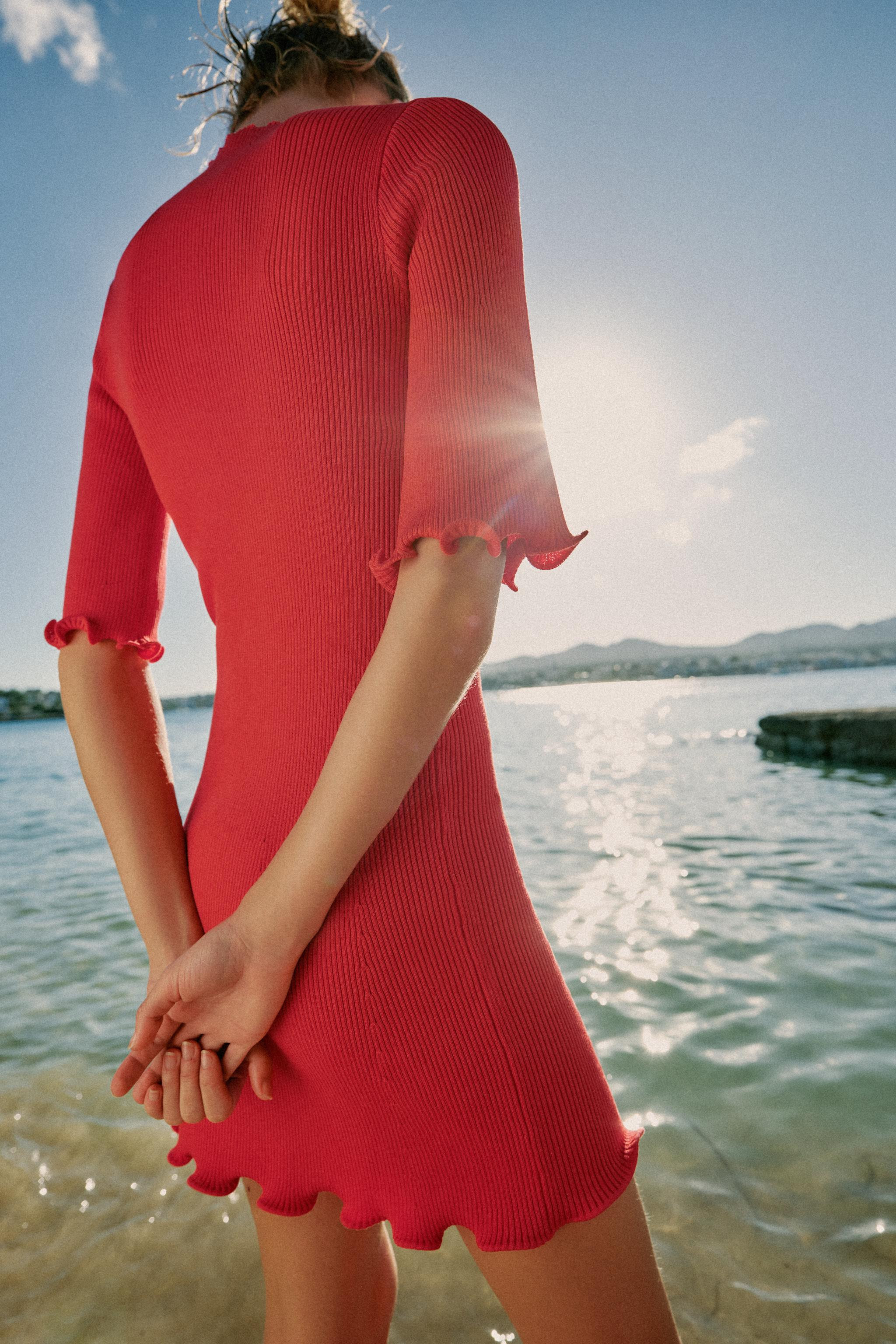 SHORT RIB KNIT DRESS | Zara US