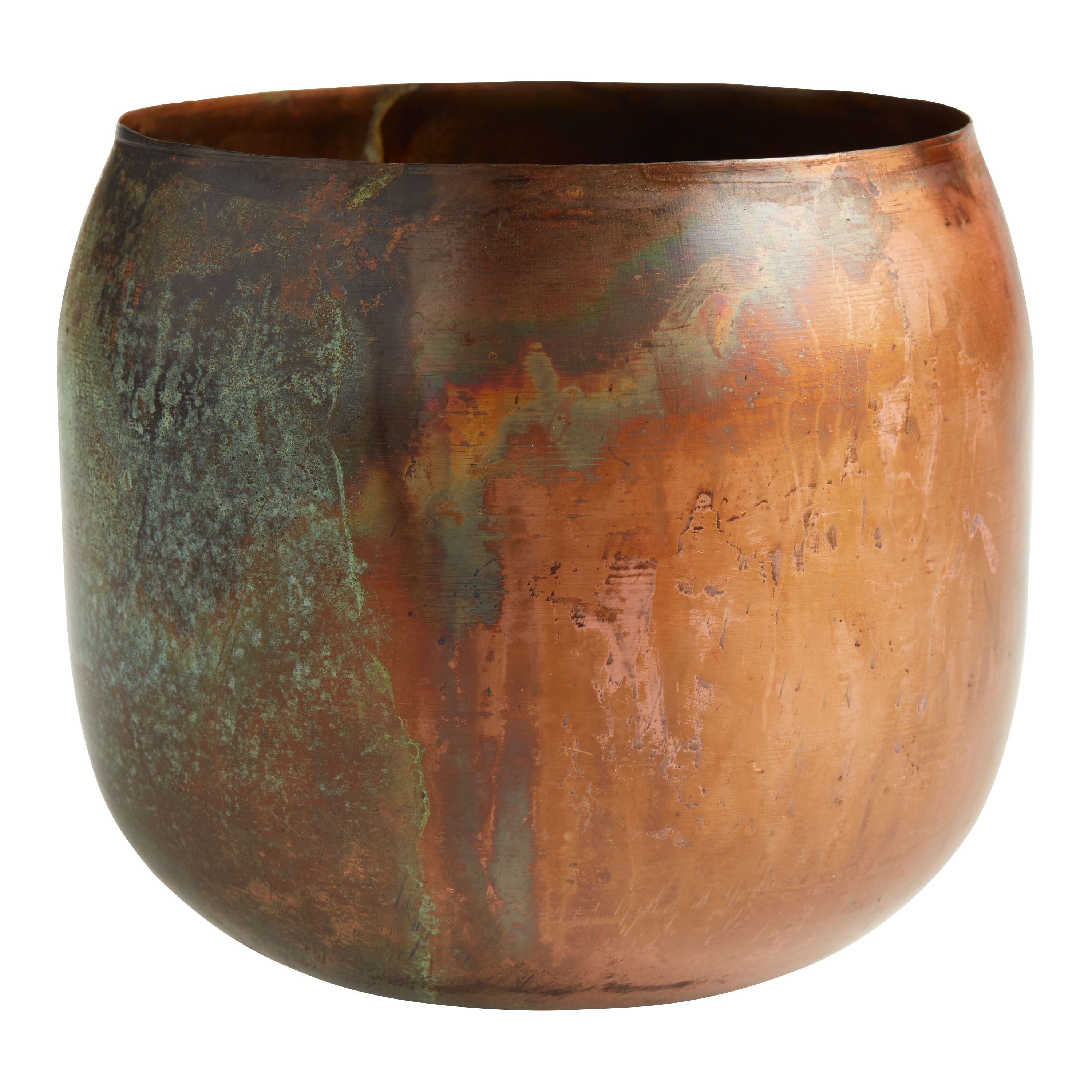 Copper Vintage Patina Metal Planter | World Market