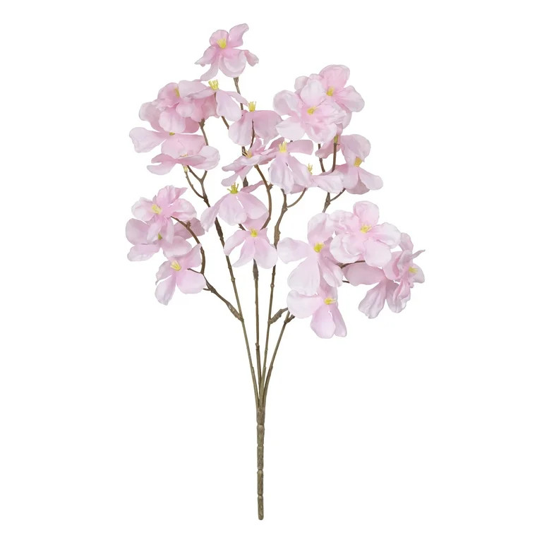 13.5" Artificial Silk Pink Cherry Blossom Spring Pick, for Indoor Use, by Mainstays - Walmart.com | Walmart (US)