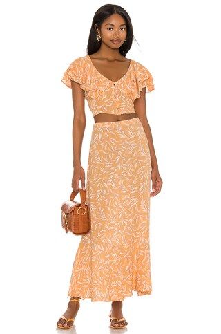 AMUSE SOCIETY Reina Woven Maxi Skirt in Sahara Sand from Revolve.com | Revolve Clothing (Global)