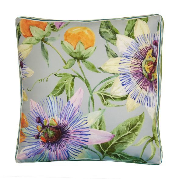 20" x 20" Pretty Protea Ribbon Decorative Patio Throw Pillow - Edie@Home | Target