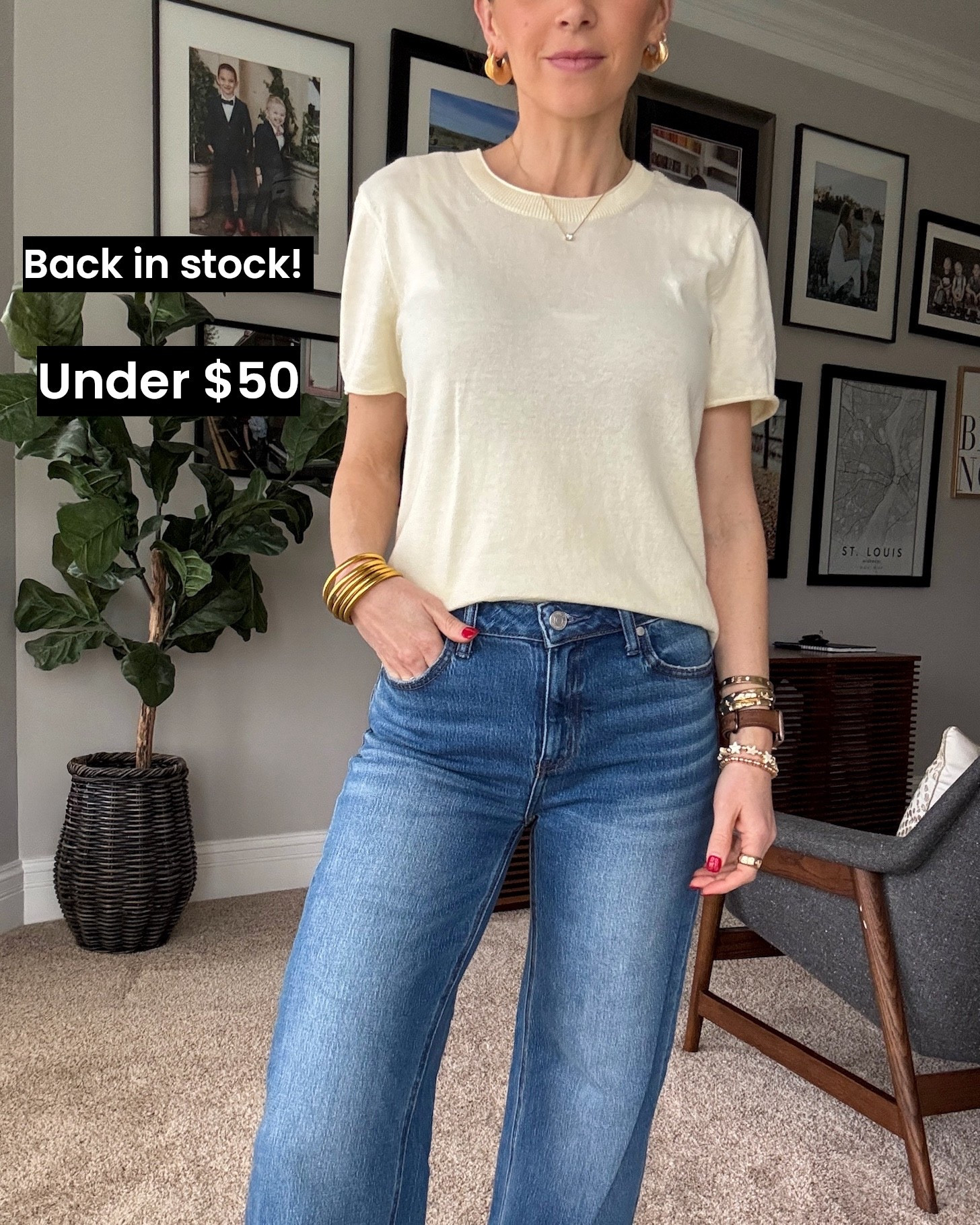 Yellow cashmere tee is under $50 an fully stocked from @onequince. I’ll be wearing this all spring- perfect color. Size up one! 

#LTKgrwm