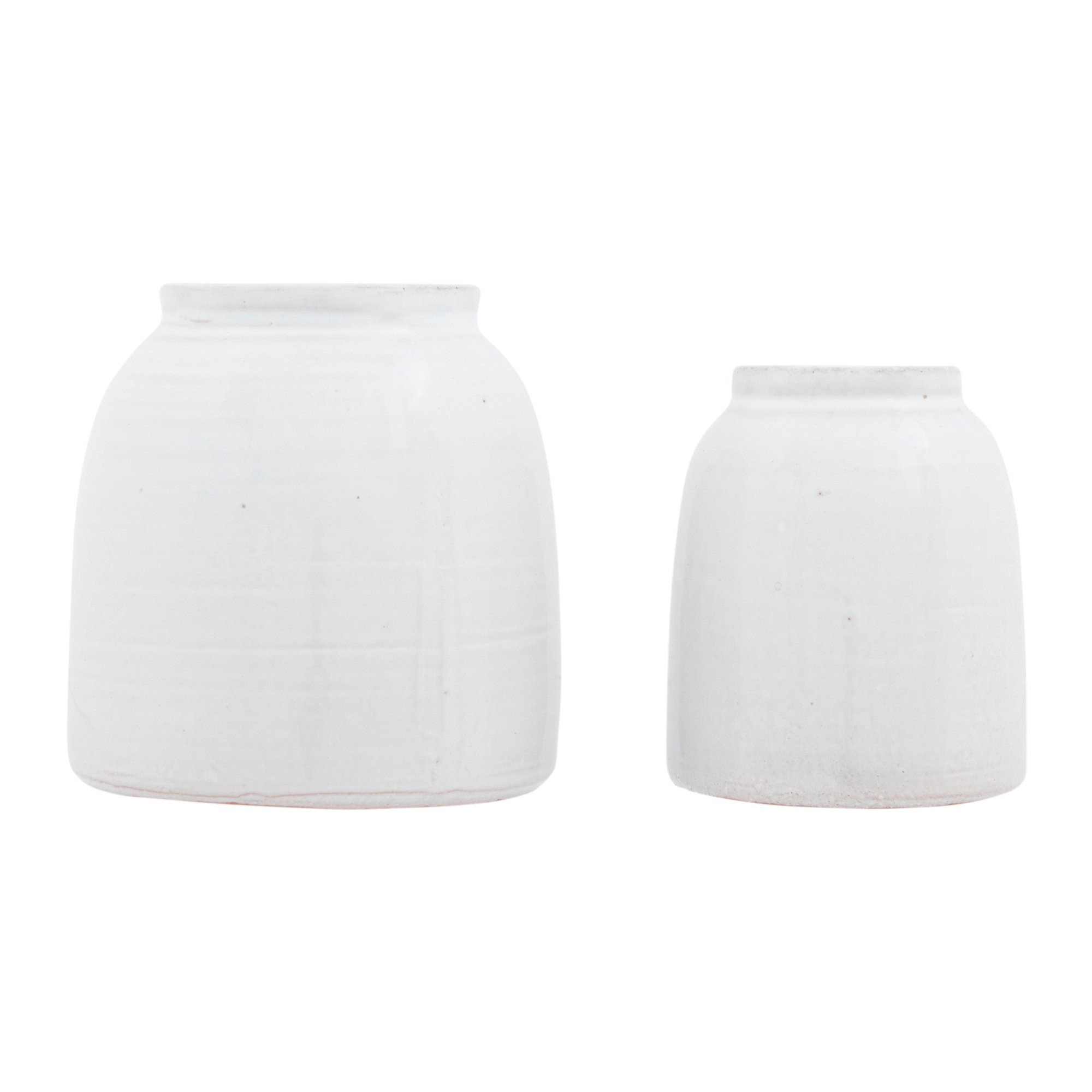 Creative Co-Op White Terracotta Vases (Set of Sizes) | Walmart (US)