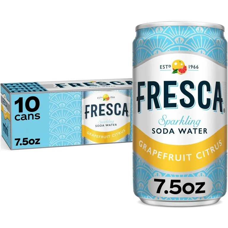 Fresca Citrus Soda Pop Fridge Pack, 7.5 fl oz, 10 Pack Mini Cans | Walmart (US)