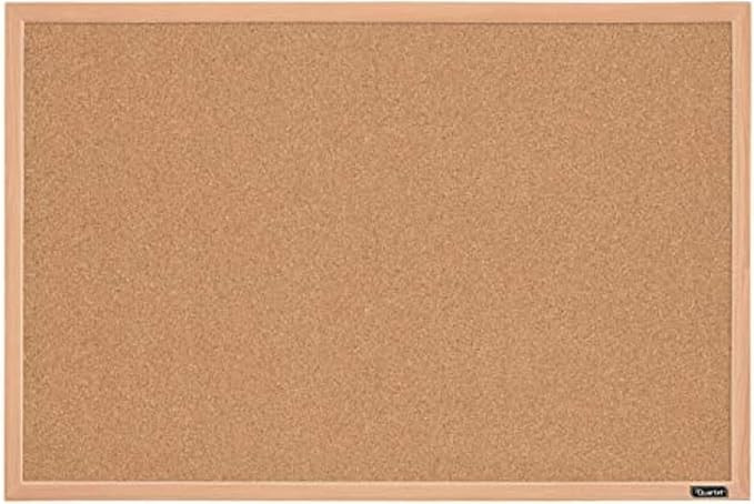 Quartet Cork Board Bulletin Board, 23" x 35" Framed Corkboard, Oak Frame, Decorative Hanging Pin ... | Amazon (US)