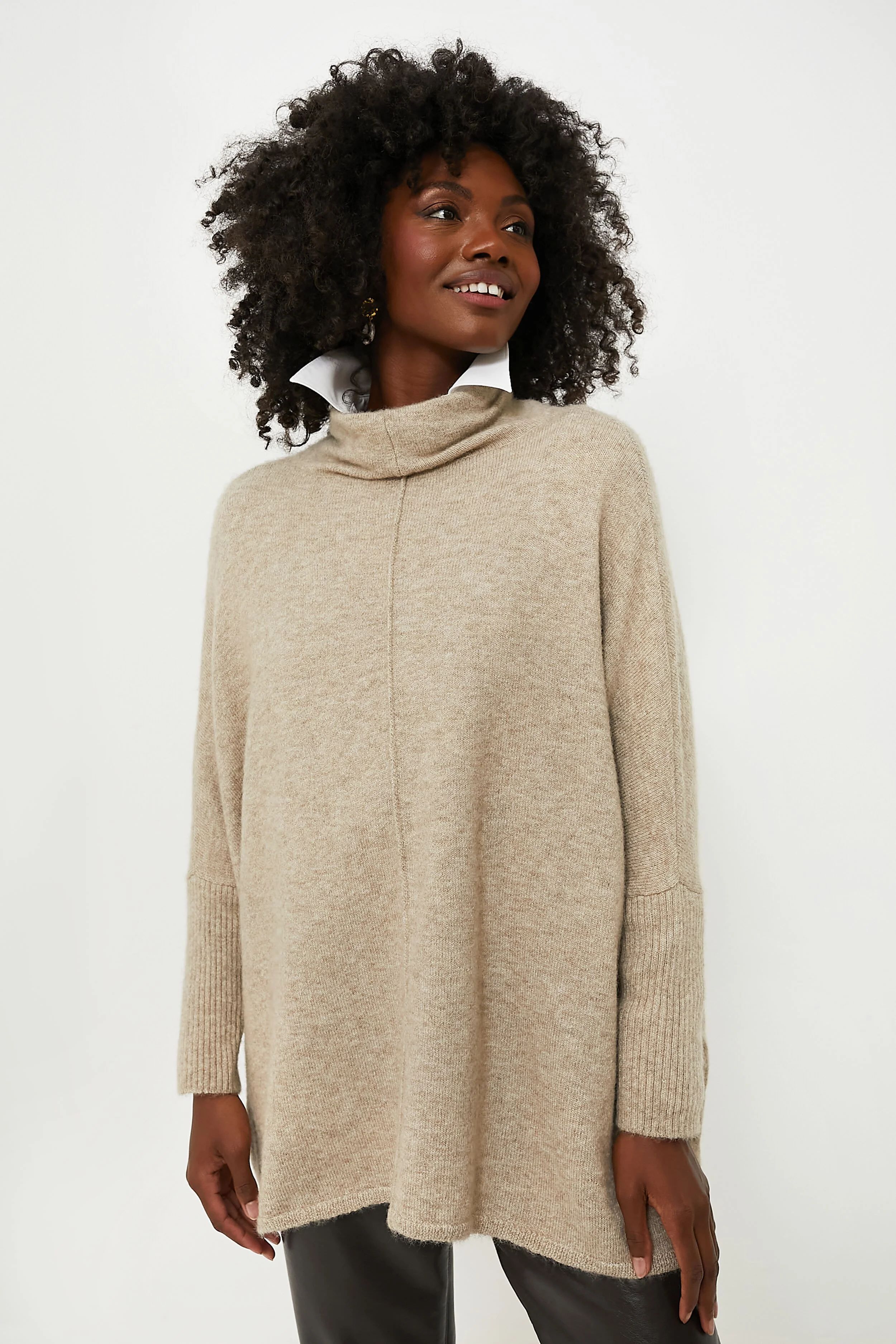 Taupe Turtleneck Soft Sweater | Tuckernuck (US)