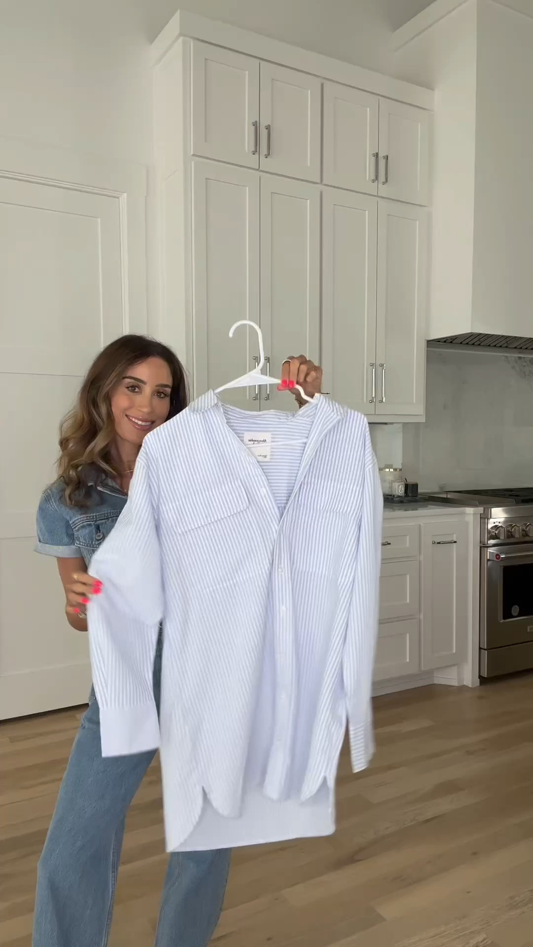 Blue stripe shirt dress size xxs petite code AFBELBEL 
Worn two ways 

#LTKFindsUnder50 #LTKxAF #LTKFindsUnder100