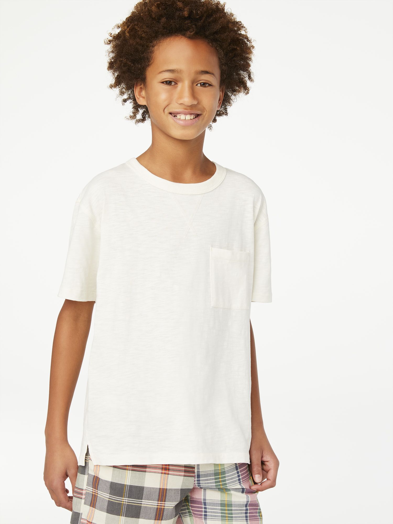 Free Assembly Boys Short Sleeve Pocket T-Shirt, Sizes 4-18 - Walmart.com | Walmart (US)