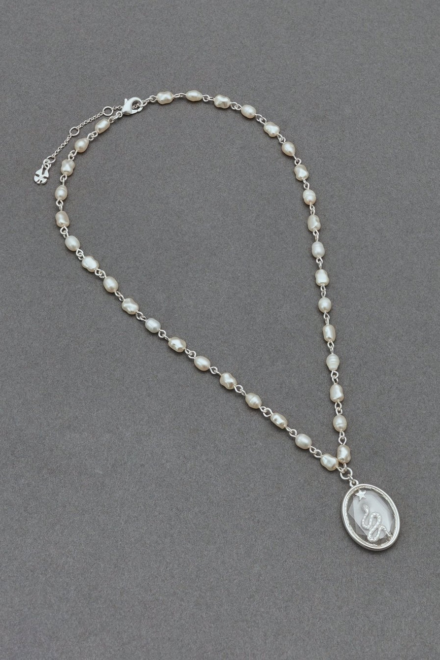 snake inlay glass pendant | Lucky Brand