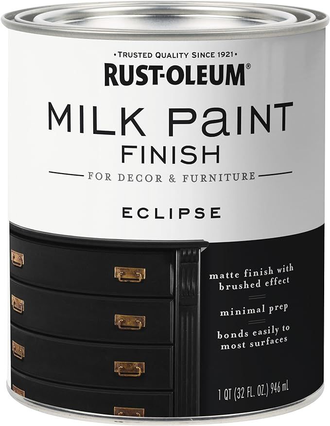 Rust-Oleum 331052 Milk Paint Finish, Quart, Eclipse | Amazon (US)