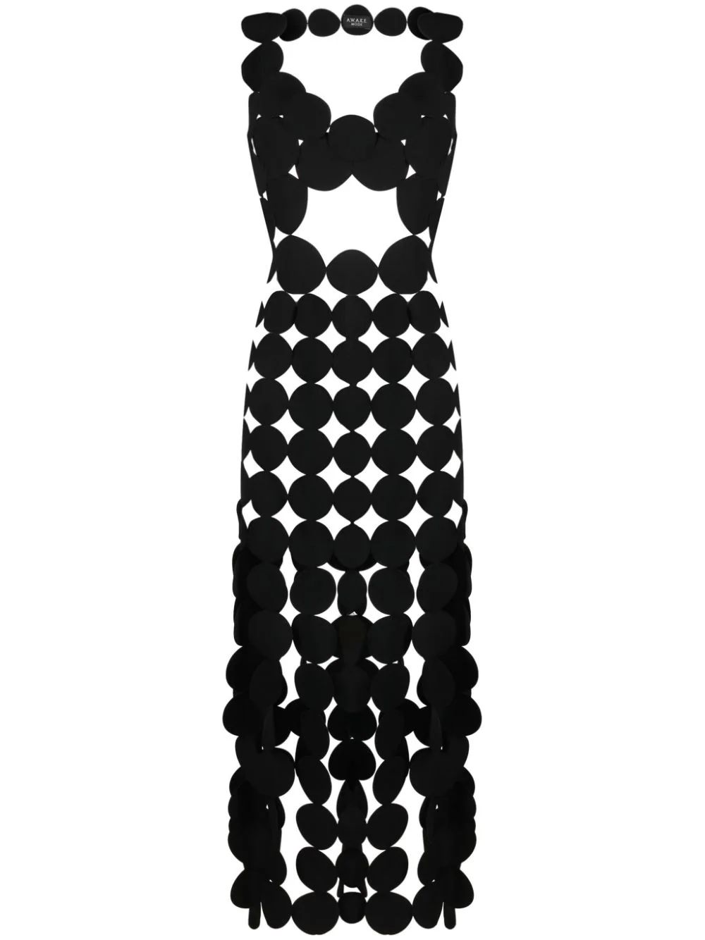 robe mi-longue à découpes au laser | Farfetch Global