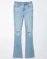 AE Next Level High-Waisted Ripped Skinny Kick Jean | American Eagle Outfitters (US & CA)