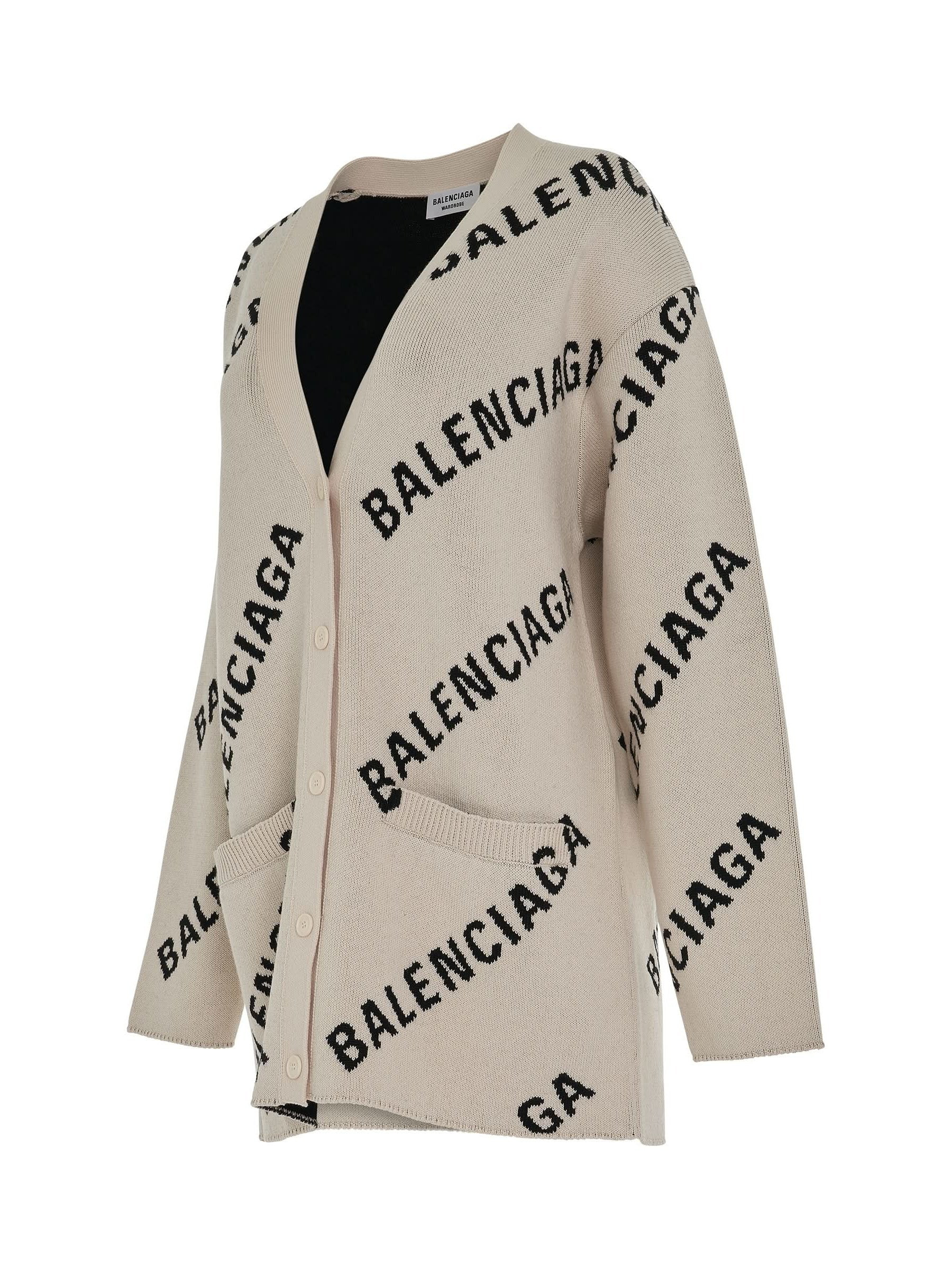 Allover Logo Knit Cardigan | MARAIS | MARAIS