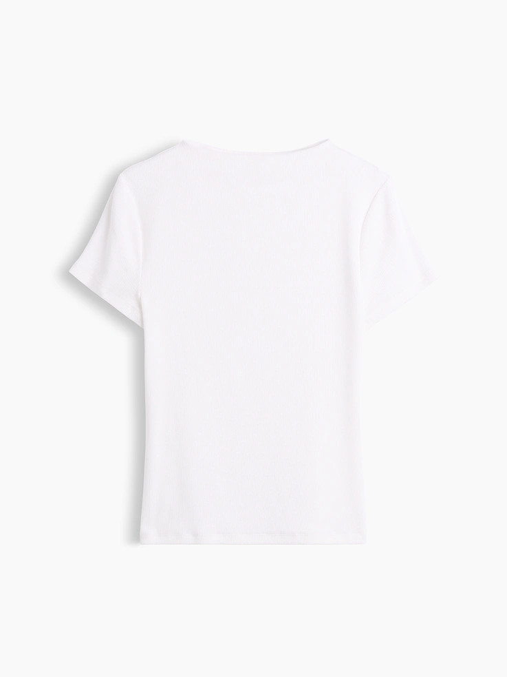 Modern Rib Mockneck Crop T-Shirt | Gap (US)