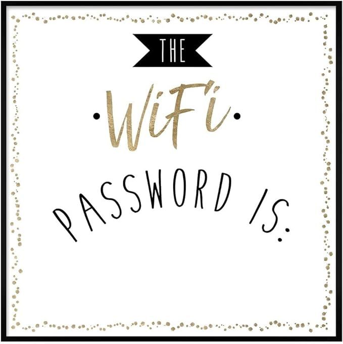 Oliver Gal "WiFi Password Framed Whiteboard 12 X 12 | Amazon (US)