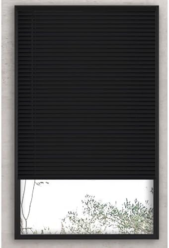 25" Black Cordless Light Filtering Window Blinds, Horizontal Vinyl Mini Blinds/Shades, 1" Slats, ... | Amazon (US)