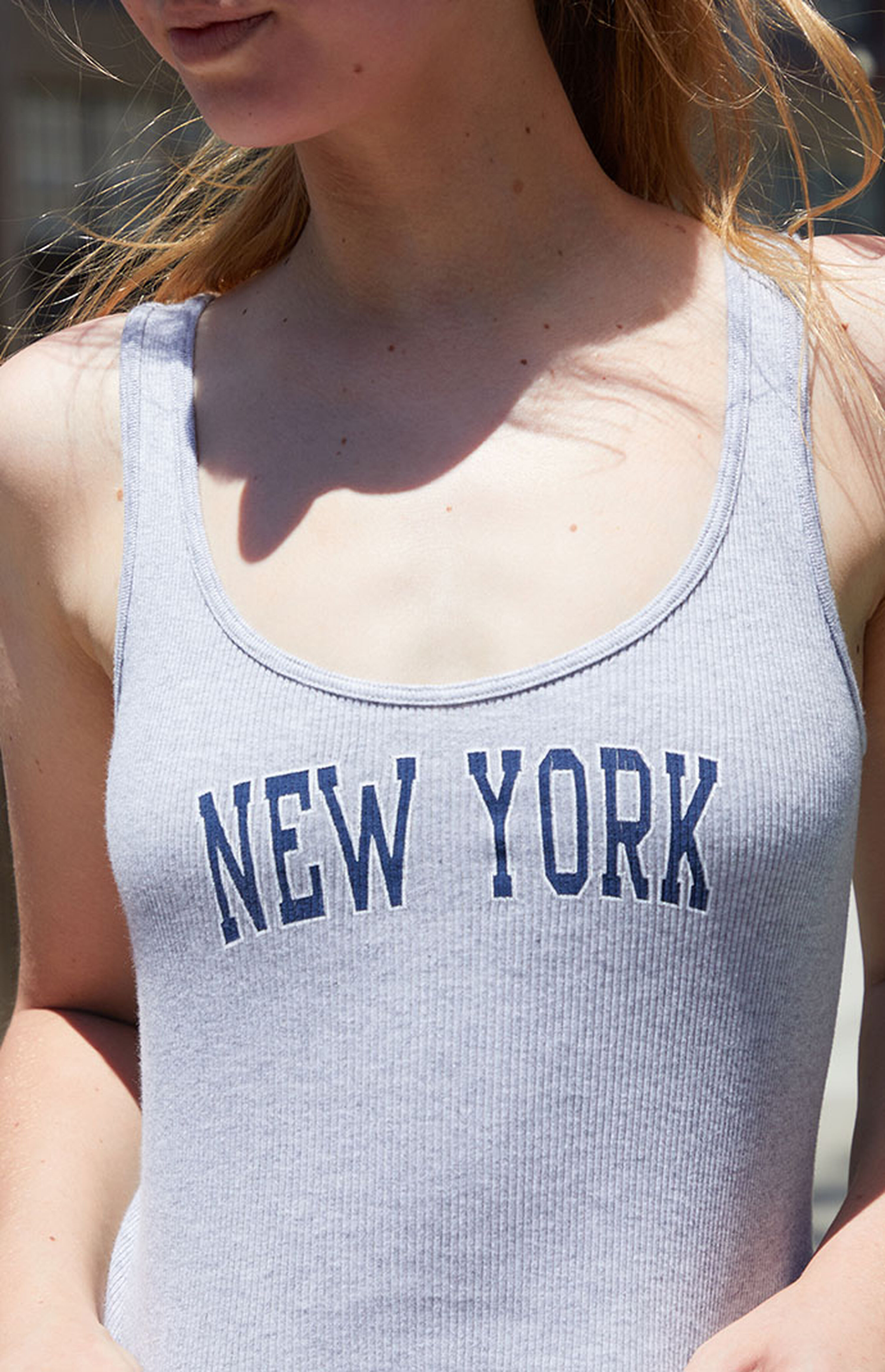 John Galt Heather Grey New York Tank Top | PacSun