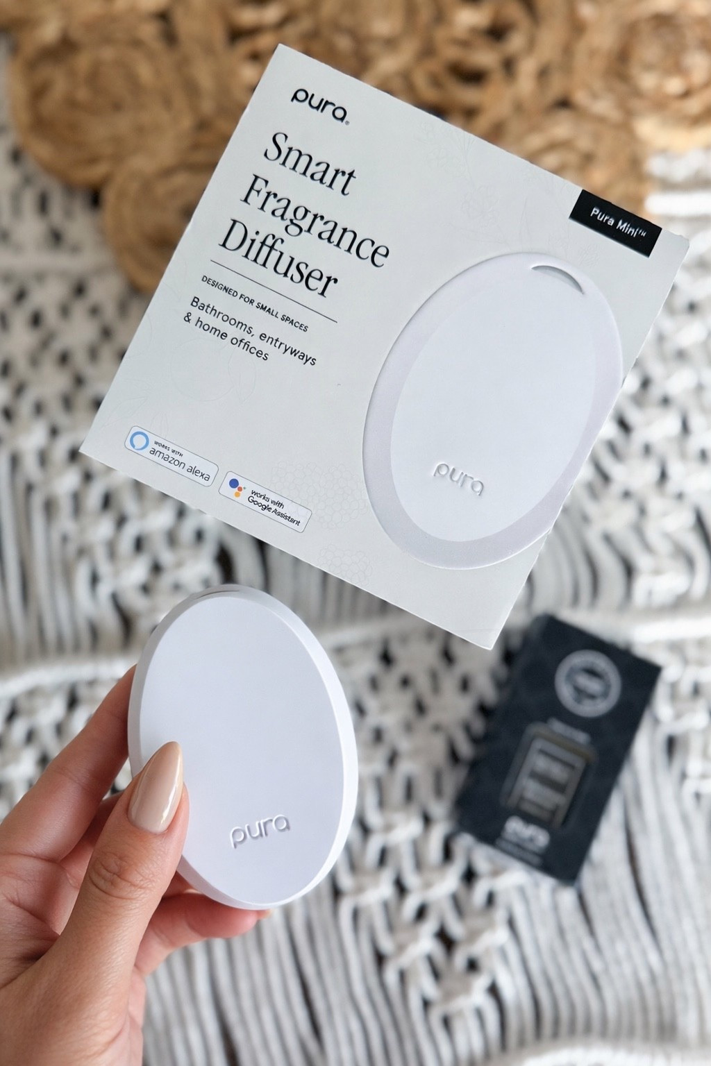 The Pura Mini has been on my radar for a while; I finally got one & I’m so glad I did. At $34.99 it is such a good deal for what it does. If you already have the full size Pura you know how good it is, & this Mini is designed specifically for smaller spaces like bathrooms, entryways & walk-in closets. It uses a single vial to conserve fragrance while still filling the whole space, which is so smart for rooms where odors tend to linger. It plugs right into the wall, connects to the Pura app, & you can control the intensity & set a schedule so it just runs on its own. No more forgetting to light a candle or spraying something down before guests come over. It makes every corner of your home smell incredible with zero effort. Linked in my LTK! @Pura 

Pura Mini diffuser-smart home fragrance-small space diffuser-bathroom scent diffuser-walk in closet freshener-laundry room fragrance-Pura smart diffuser-app controlled fragrance-home fragrance favorites-cozy home essentials-home refresh finds-smart home must haves-mom approved home finds-clean home scent-home favorites under $50-home fragrance diffuser-plug in air freshener-best home scents-home scent inspo-fragrance for the home-house smell good tips-home ambiance-scented home ideas-fresh home fragrance-luxury home scent-everyday home fragrance-home scent collection-diffuser for home-best plug in diffuser-home smell good​​​​​​​​​​​​​​​​