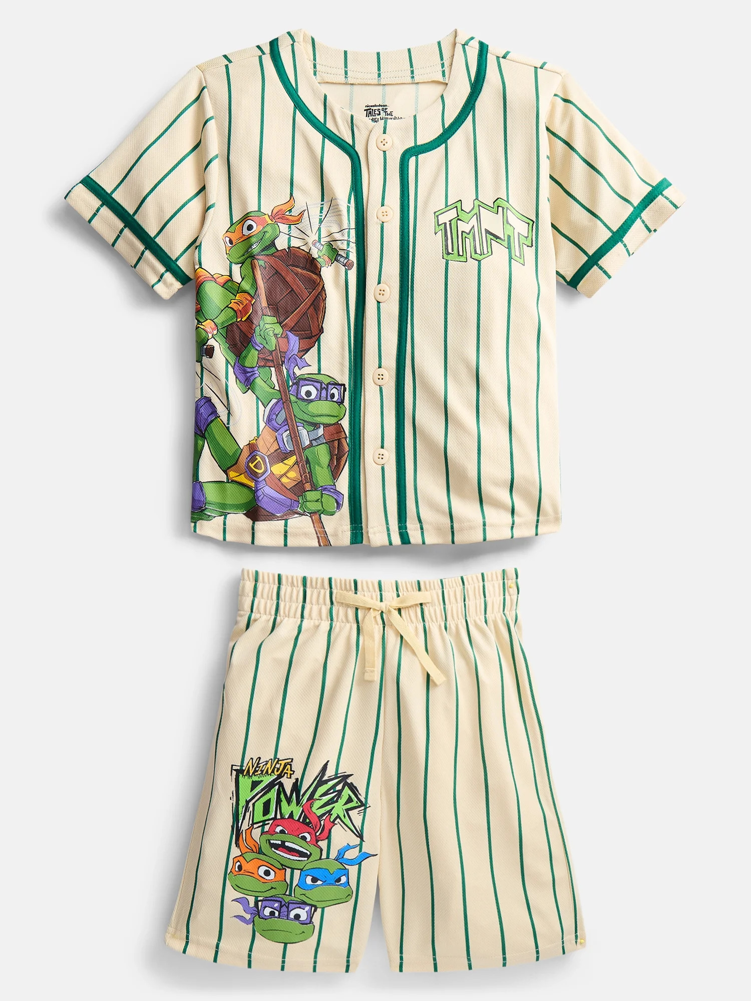 Teenage Mutant Ninja Turtles Boys Baseball Jersey and Matching Shorts Set, 2-Piece, Sizes 4-12 | Walmart (US)