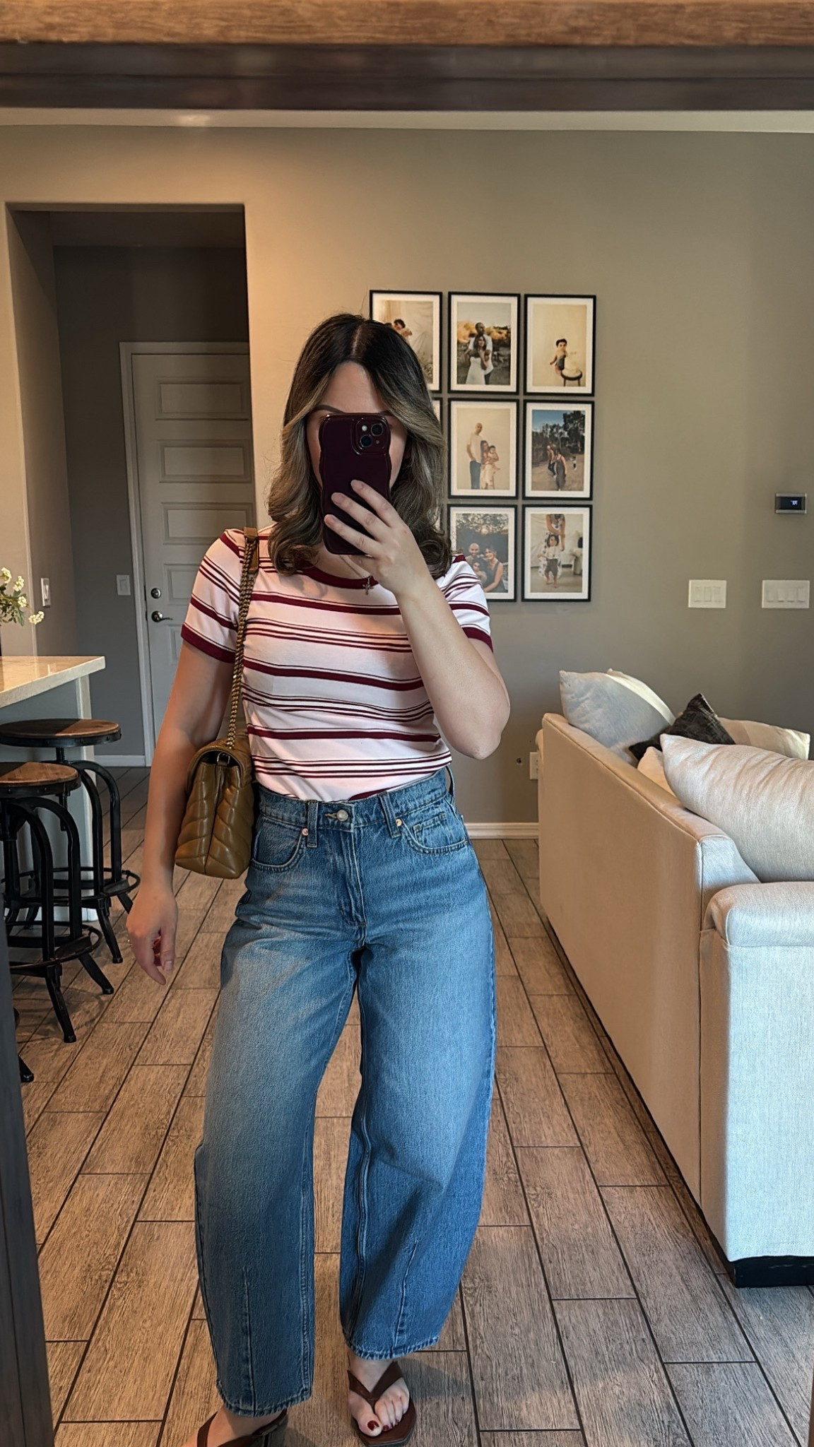 S top & size 2 regular jeans 

#momstyle #barreljeans #targetstyle #mytargetstyle #valentineoutfits #outfitideas #targetfinds #targetjeans #marshalls #pinkrose #stripedtee #springstyle #saintlaurentbag #oldnavy #oldnavysandals #jeans #marshallsfind #amazonfinds 

#LTKSaleAlert #LTKValentine #LTKU