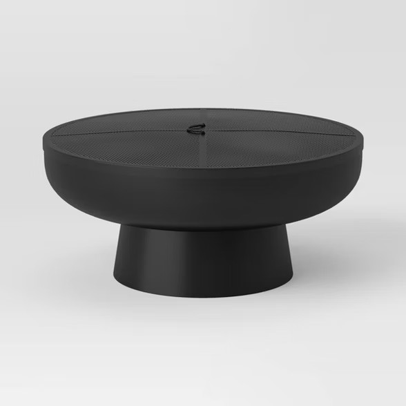 28" Round Wood Burning Fire Pit with Base - Black - Project 62™ | Target