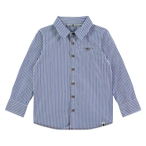 Stains and Stories by Babyface Pinstripe Button Up Long Sleeve Shirt in Blue at Nordstrom, Size 2T | Nordstrom