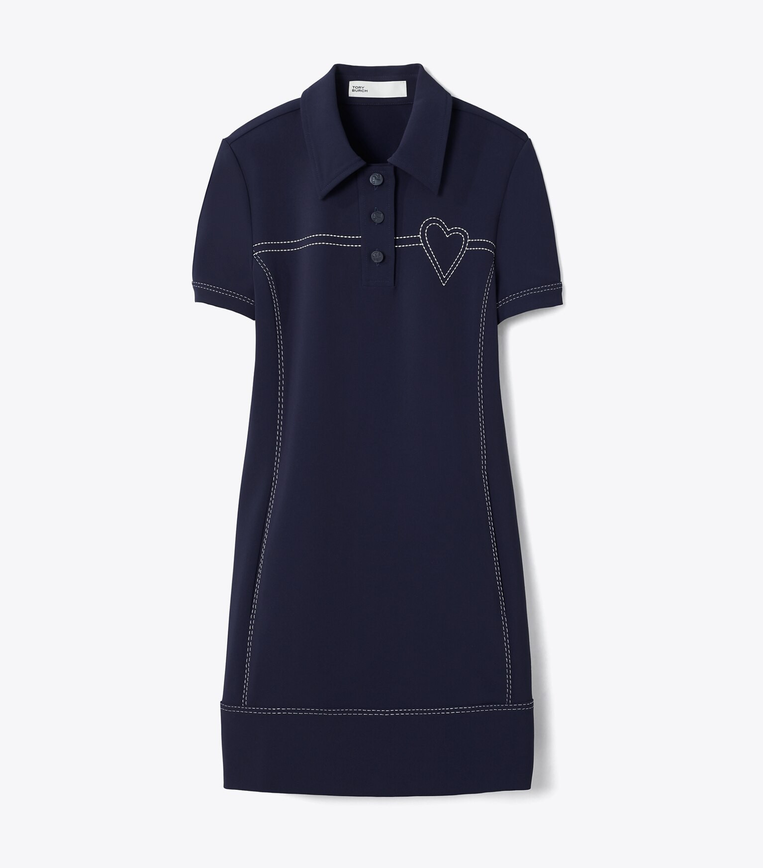 PICKSTITCH STRETCH POLO DRESS | Tory Burch (US)
