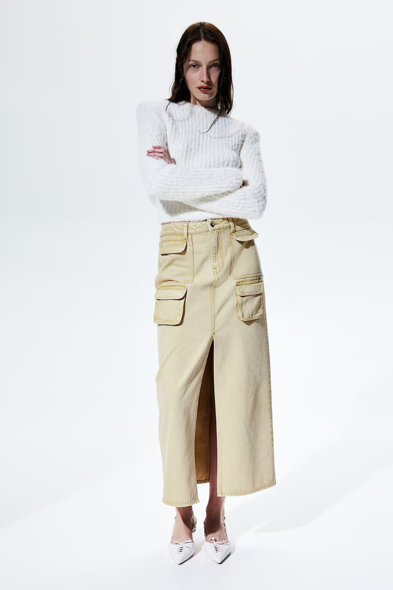 Denim Cargo Maxi Skirt | H&M (US + CA)