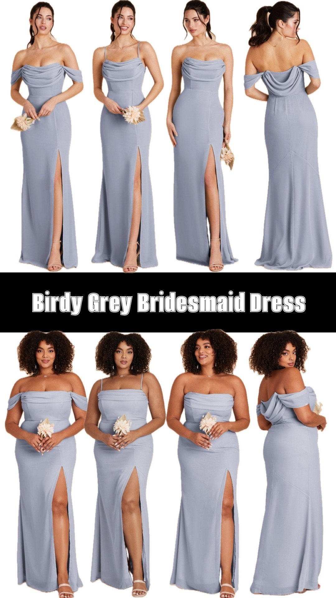 Birdy Grey chiffon dusty blue convertible bridesmaid dress. Sizing to 3XL. 

#LTKWedding #LTKPlusSize #LTKStyleTip