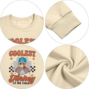 FASHGL Thanksgiving Sweatshirts Women Cute Turkey Graphic Pullover Funny Gobble Gobble Letter Shi... | Amazon (US)