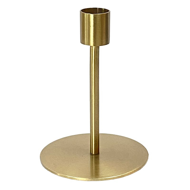 Gold Metal Taper Candle Holder, 5" | At Home
