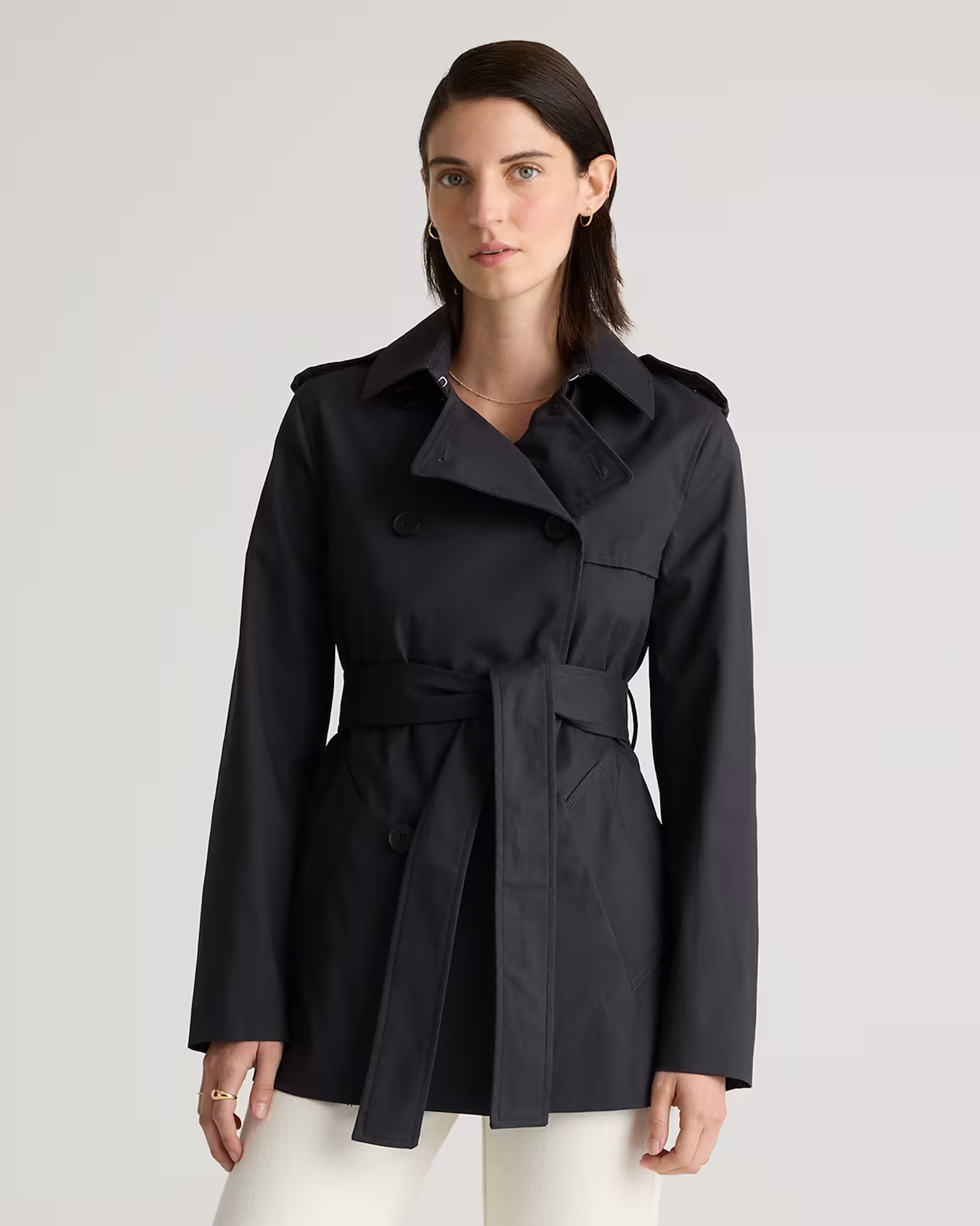 Comfort Stretch Short Trench Coat | Quince