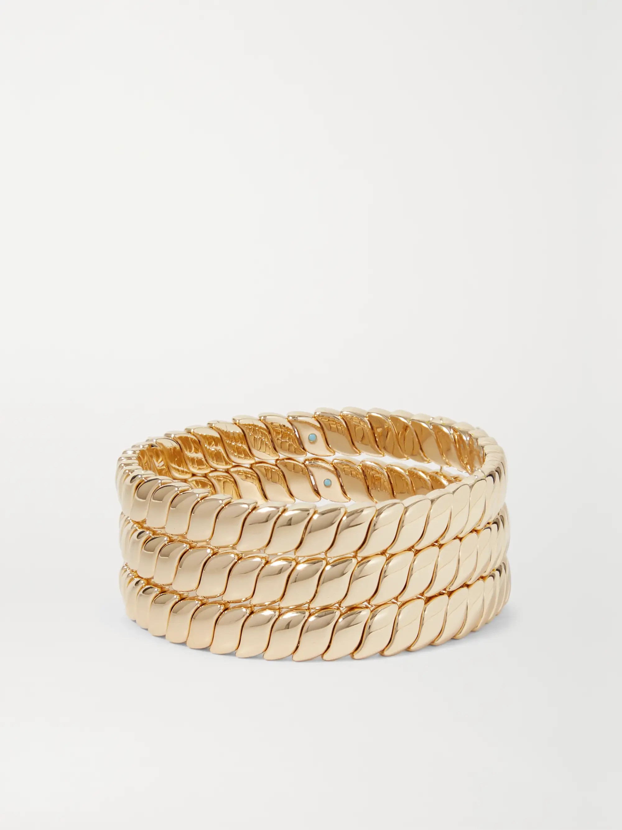 Simple Rope set of three gold-tone bracelets | NET-A-PORTER (US)