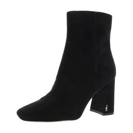 Sam Edelman Womens Codie Suede Square Toe Booties Black 10.5 Medium (B,M) | Walmart (US)