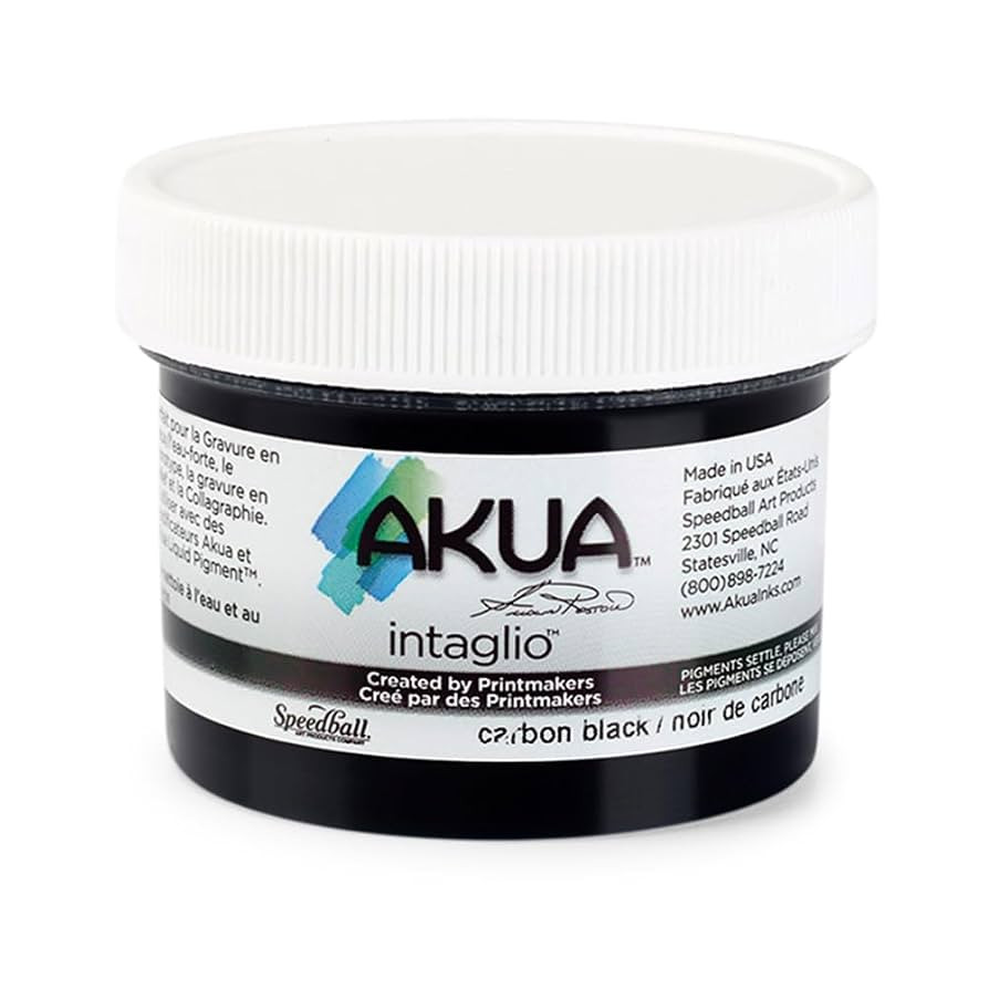 Akua Intaglio Water-Based Ink, 2-Ounce Jar, Carbon Black | Amazon (US)