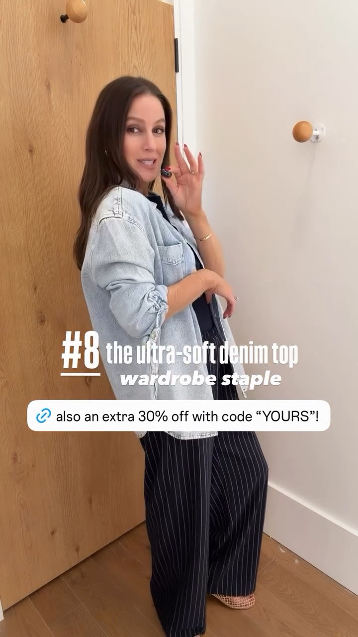 #8 best seller this week: the ultra-soft denim top  wardrobe staple! Use code “YOURS” for 30% off!

#LTKSeasonal #LTKSaleAlert #LTKOver40