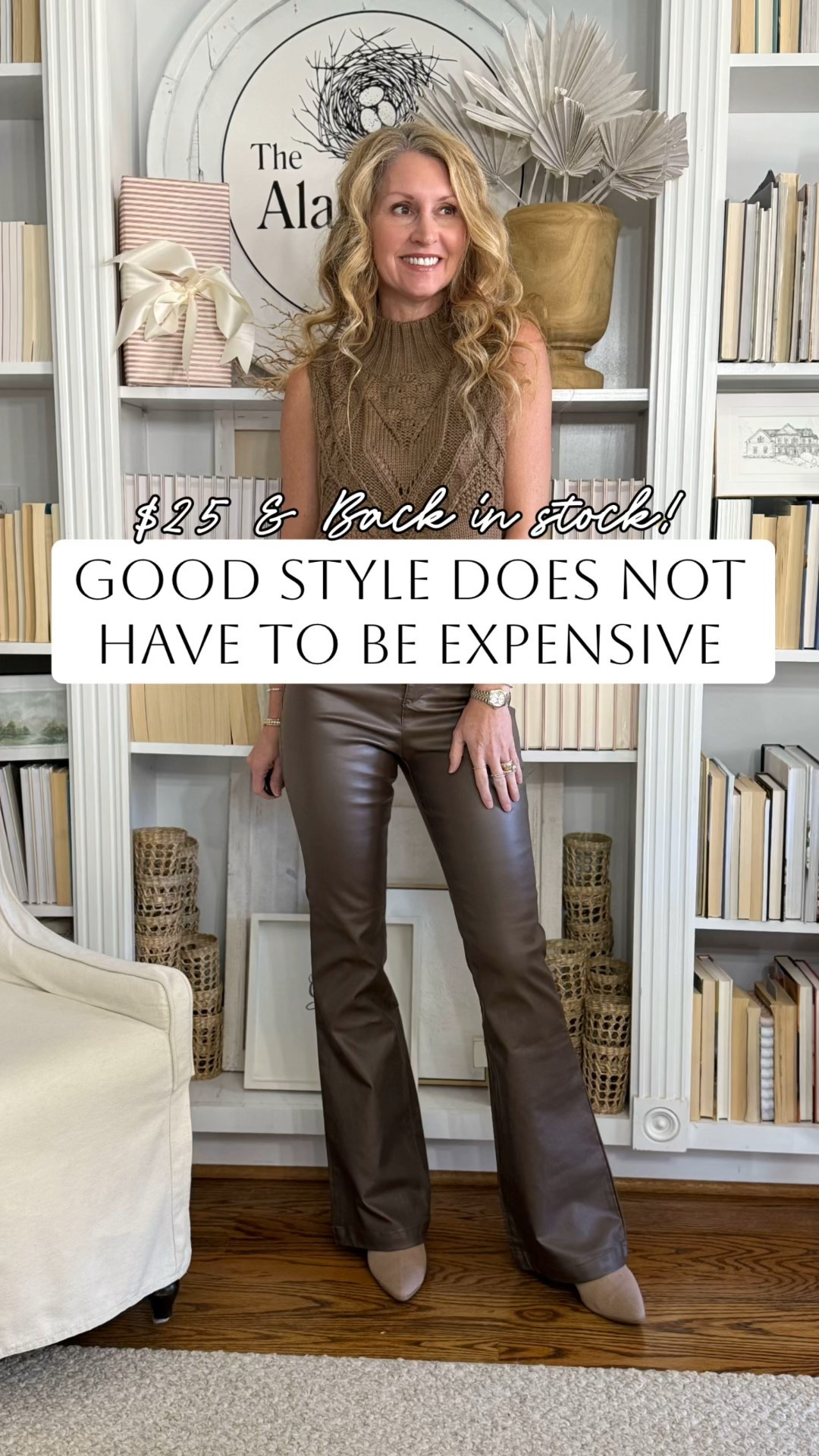 The best faux leather pants are back in stock!! Don’t miss them this time around!! 🤎🤎🤎
Runs tts

faux leather pants, vegan leather pants, leather look pants, neutral outfit ideas, chic winter outfits, elevated casual style, classic wardrobe staples, midlife fashion, effortless style over 40, modern minimalist fashion, fall winter outfits, polished everyday outfits
#FauxLeatherPants #affordablestyle #ChicEveryday #StyleOver40

#LTKootd #LTKOver40