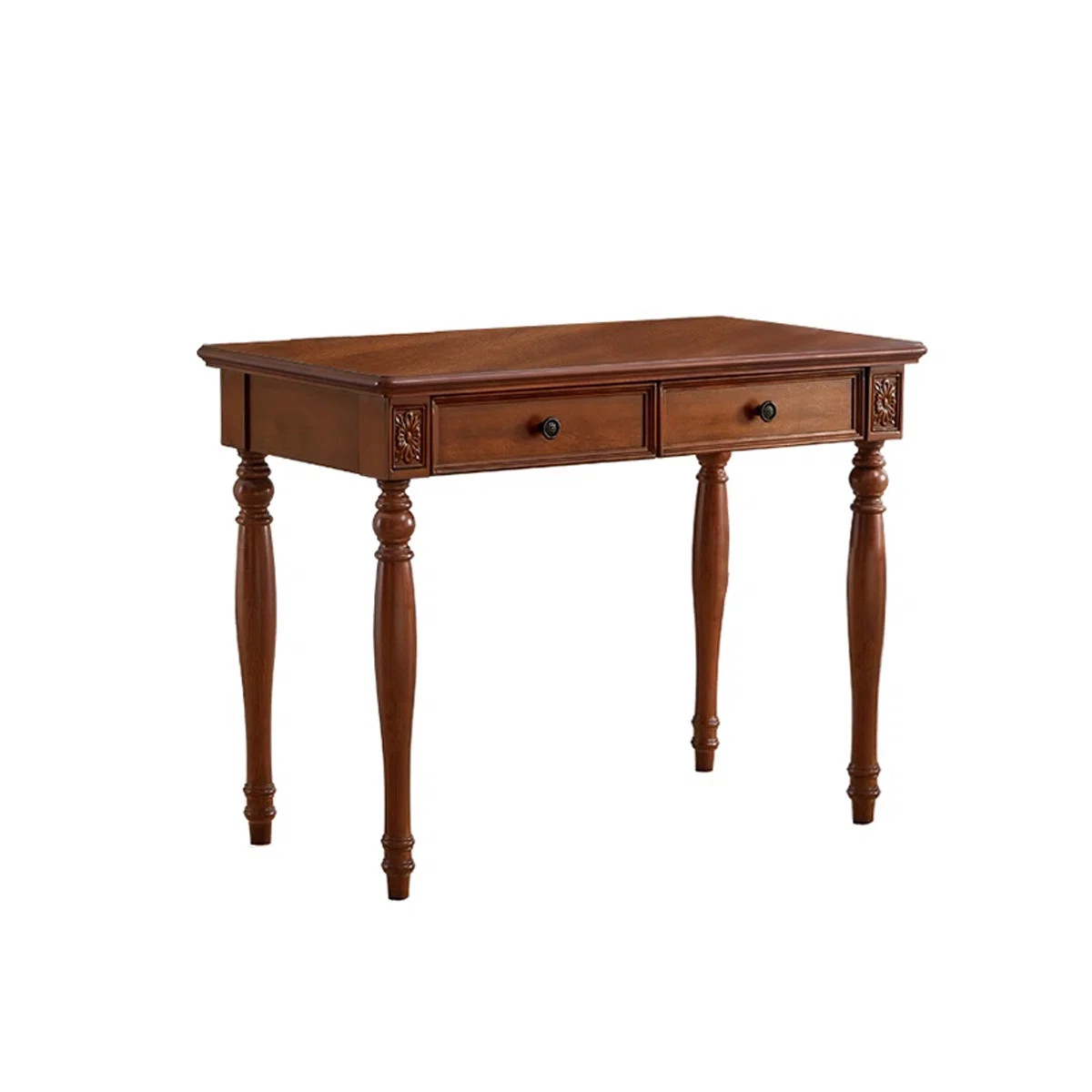 39.37" Chestnut color Rectangular Solid Wood desks | Wayfair North America