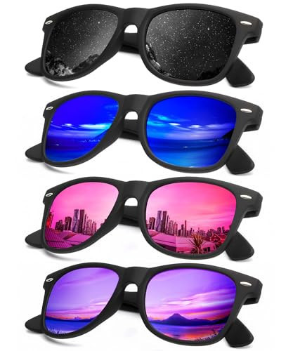 KALIYADI Sunglasses Men Polarized Sunglasses-for-Men: Classic Sun Glasses with UV400 Protection for Driving (4 Packs) | Amazon (US)