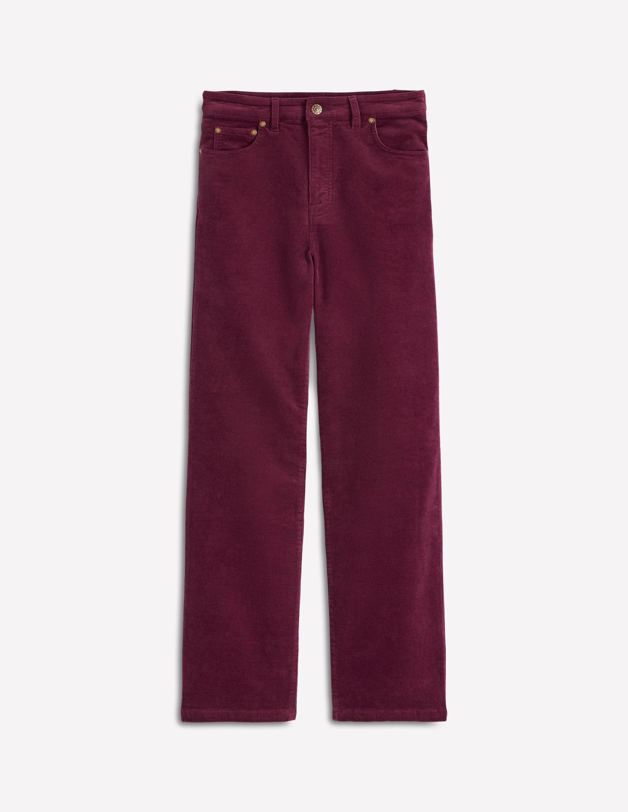 5-Pocket Cord Column Jeans-Burgundy | Boden UK