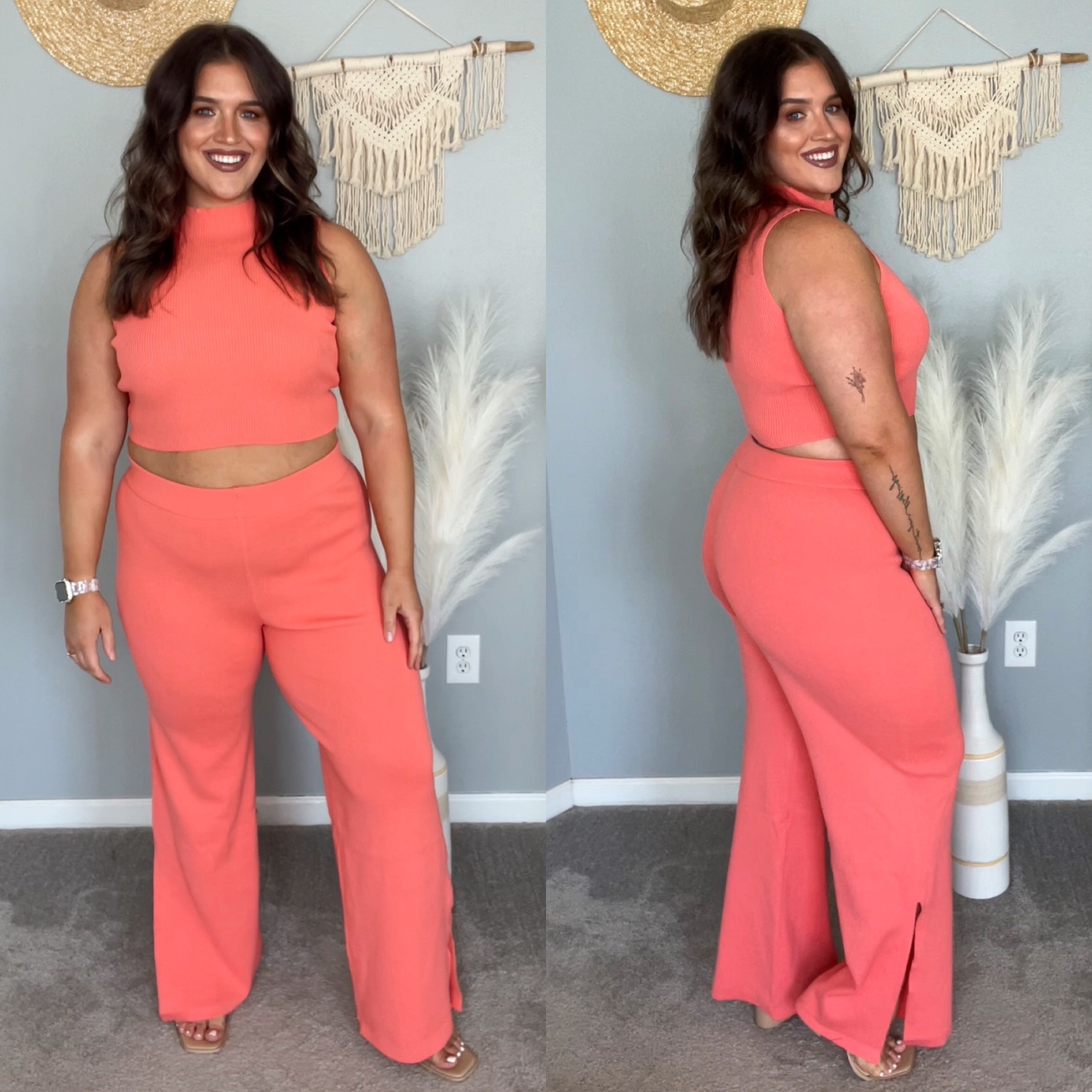 Midsize cozy casual matching knit set 🧡✨🍑 
Size: XL 
#midsizeoutfits #ootd #matchingset #affordablefashion #knitset #loungwear #casualoutfits #comfystyle 

#LTKcurves #LTKSeasonal #LTKstyletip