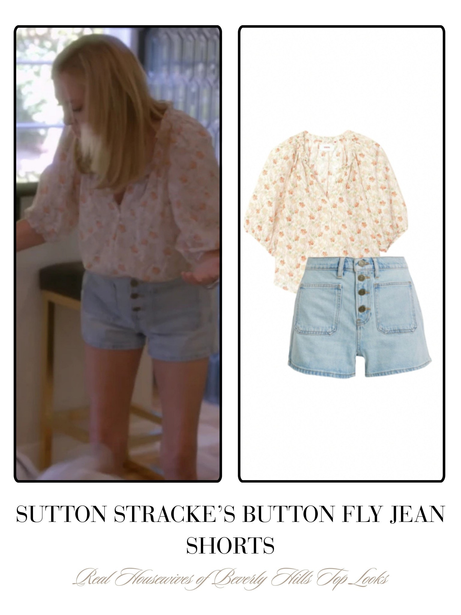 Sutton Stracke’s Button Fly Jean Shorts 