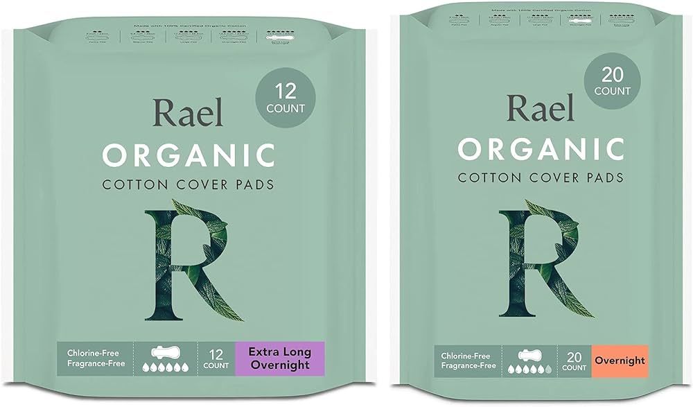 Rael Period Bundle - Extra Long Overnight Pads (12 Count) & Overnight Pads (20 Count) | Amazon (US)