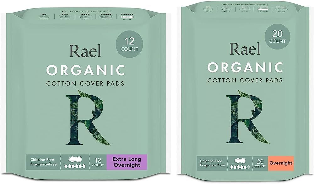 Rael Period Bundle - Extra Long Overnight Pads (12 Count) & Overnight Pads (20 Count) | Amazon (US)