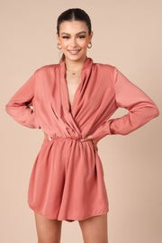 Tangle Long Sleeve Playsuit - Rose | Petal & Pup (US)