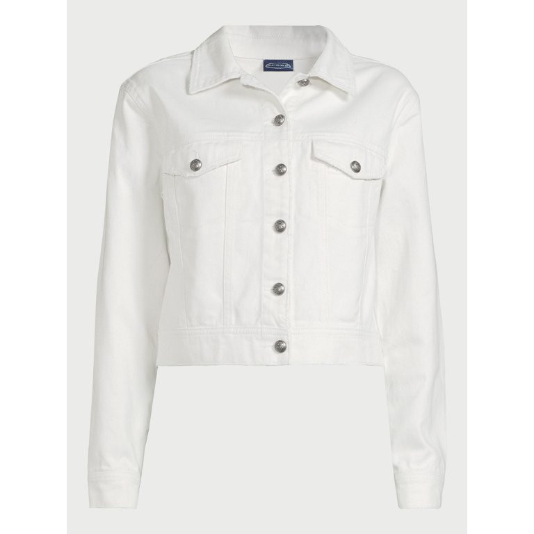 Scoop Women’s Crop Jean Jacket, Sizes XS-XXL | Walmart (US)