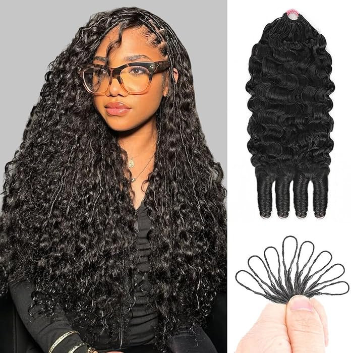 Burmese Curly Crochet Human Hair 120g Knotless Pre-Separated Feather Crochet Human Hair Bundles 22inch Invisible Miracle Knots Reusable Human Crochet Hair For Black Women Natural Black | Amazon (US)