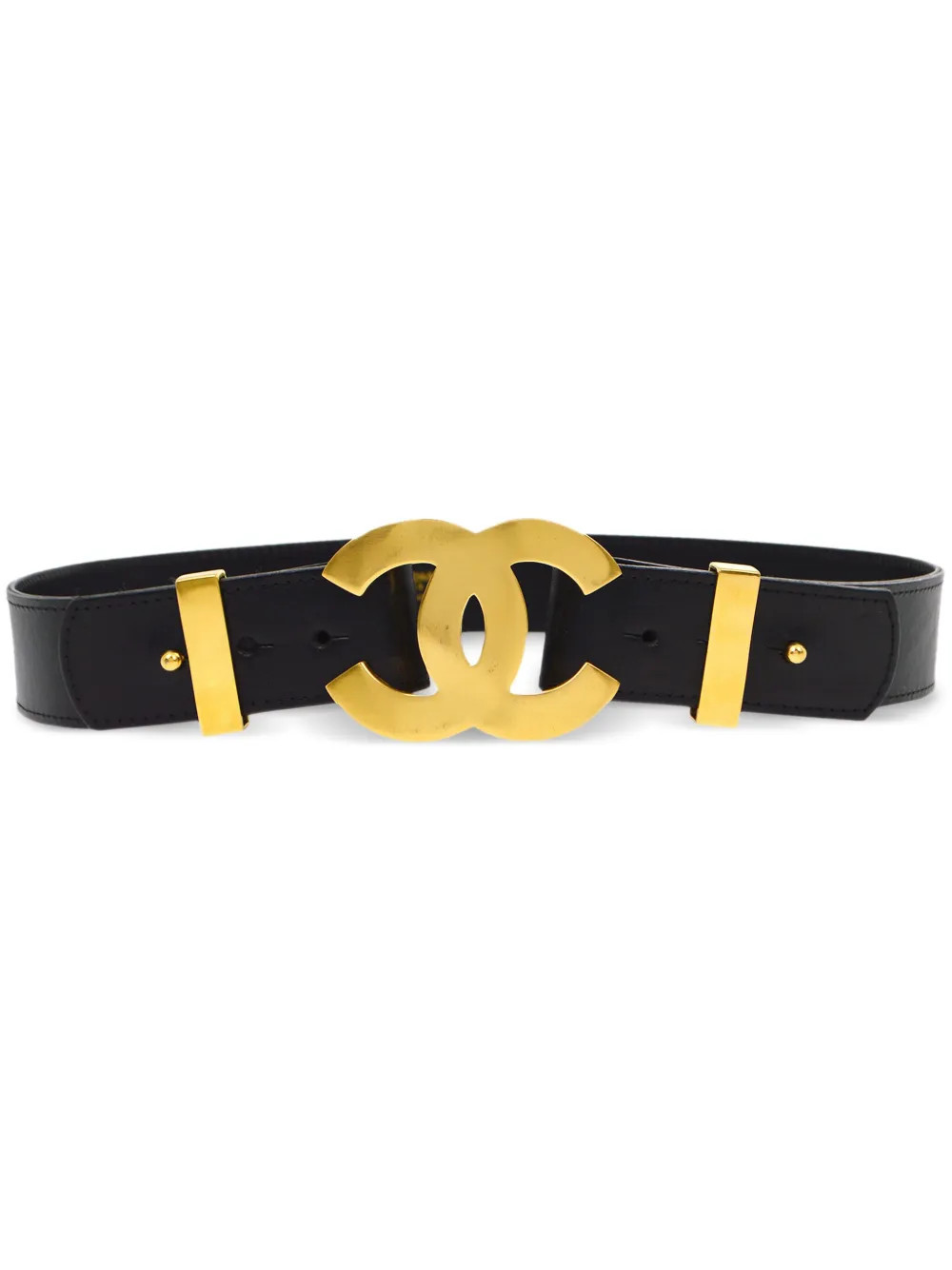 CHANEL Pre-Owned 1996 CC belt - Black | Farfetch Global