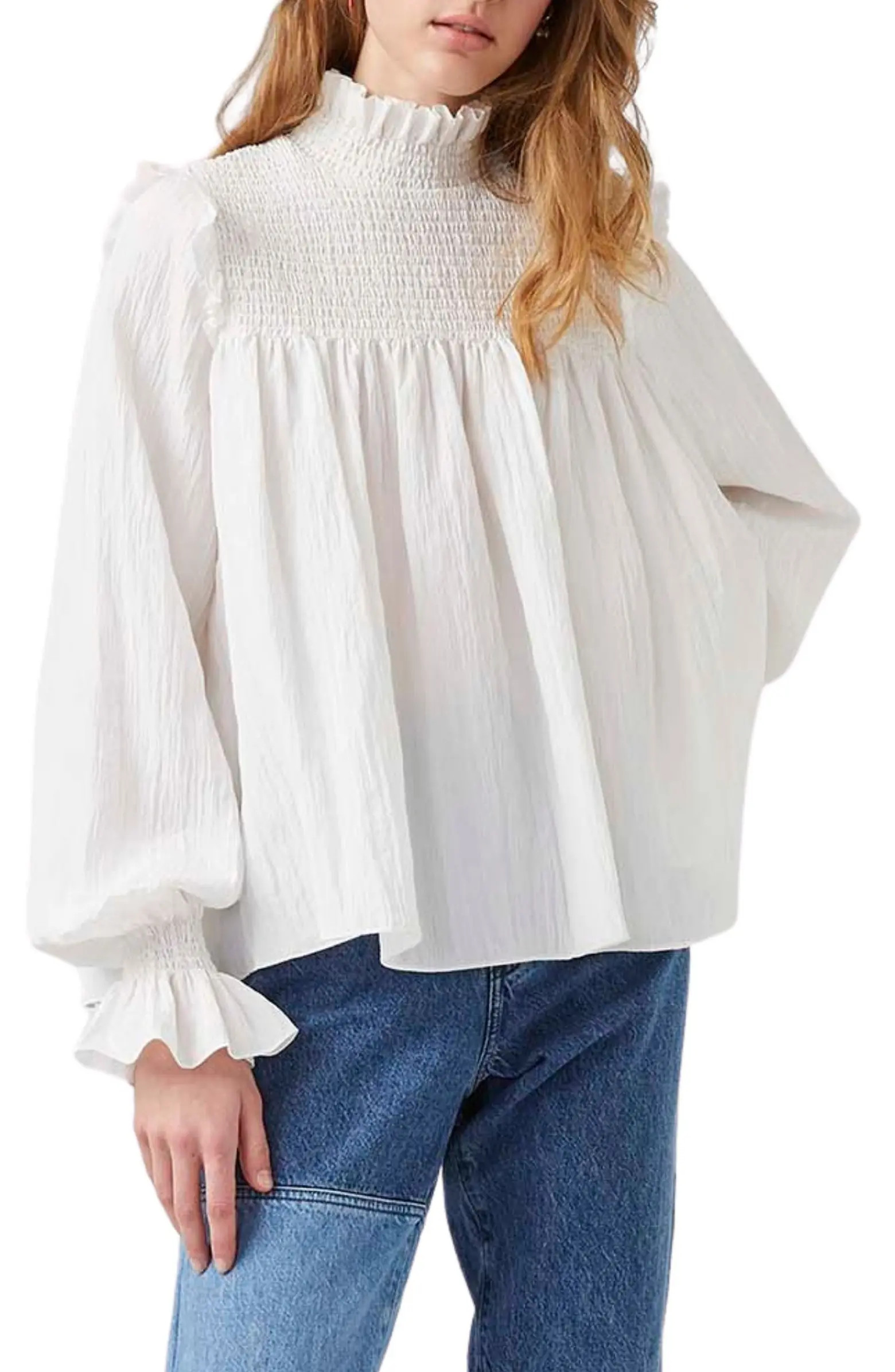 Boza Smock Neck Long Sleeve Top | Nordstrom